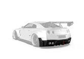 Robot Craftsman "Godzilla" Widebody Rear Diffuser for Nissan GTR R35 2008-ON - Performance SpeedShop